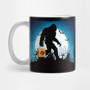 Funny Halloween Bigfoot Trick or Treating Mug